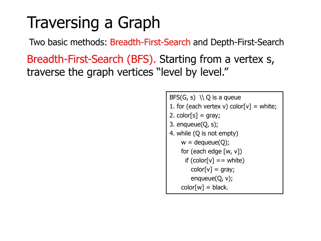 traversing a graph 2