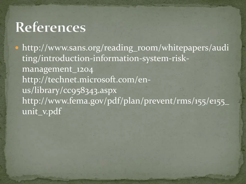 references