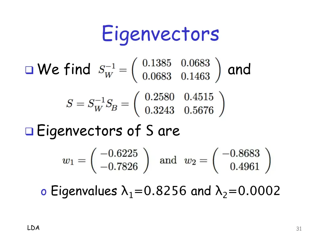 eigenvectors