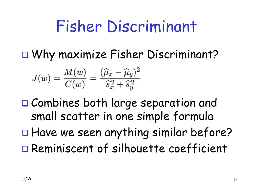 fisher discriminant 1