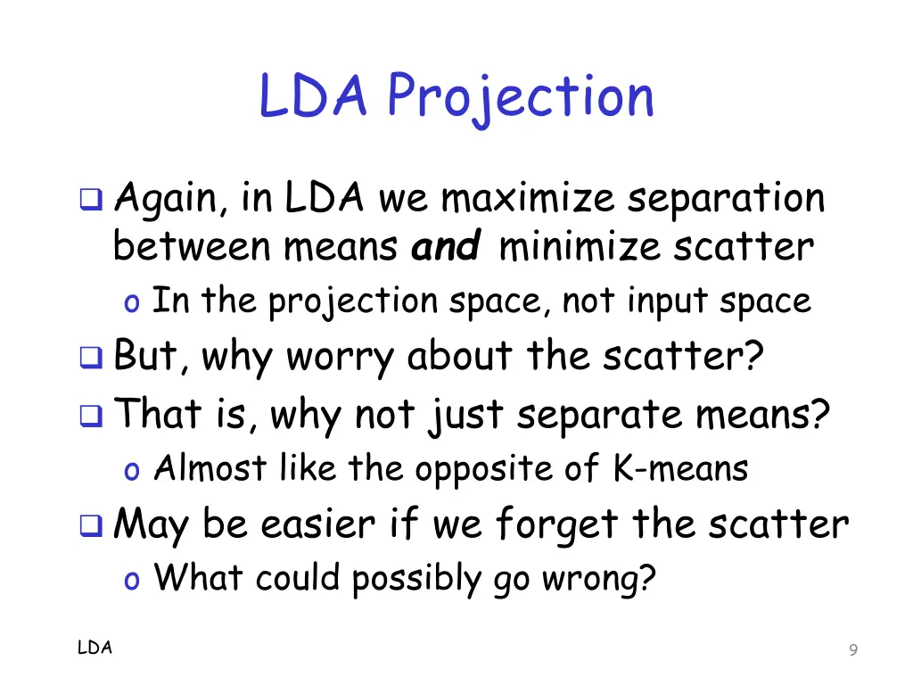 lda projection