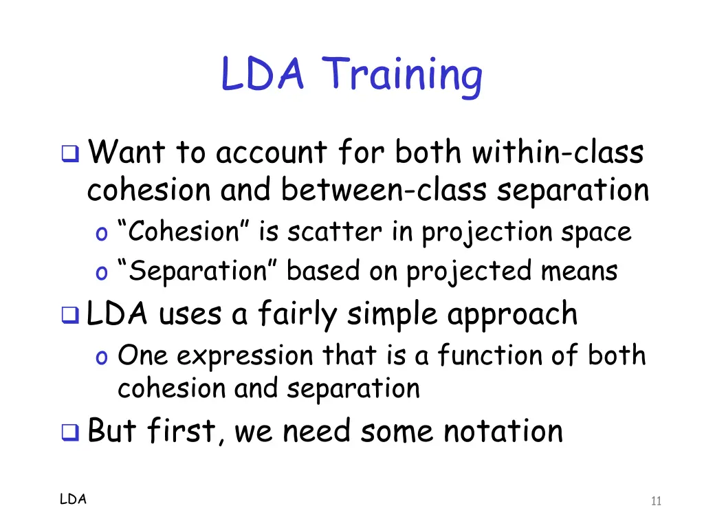 lda training