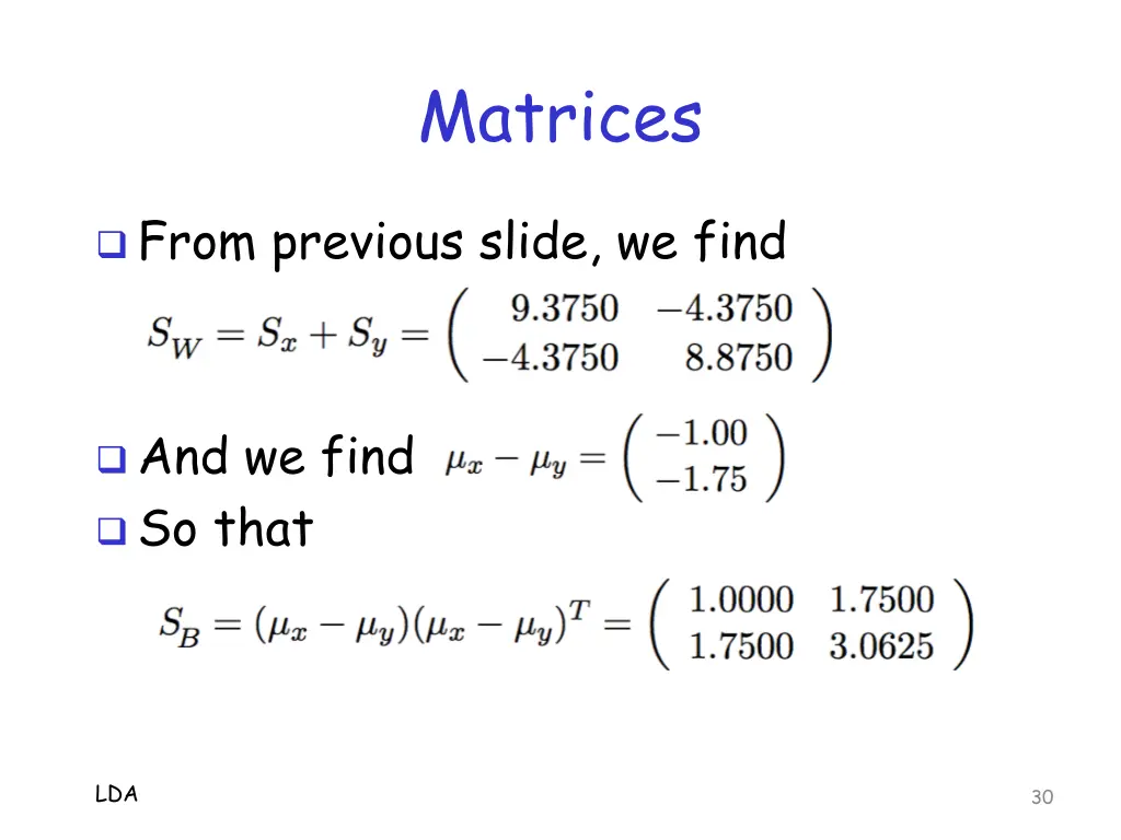 matrices