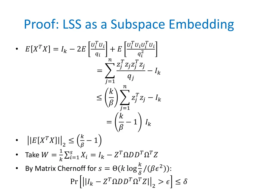 proof lss as a subspace embedding 1