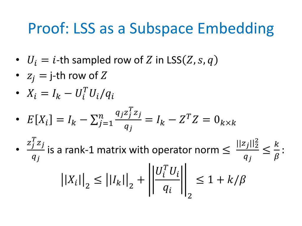 proof lss as a subspace embedding