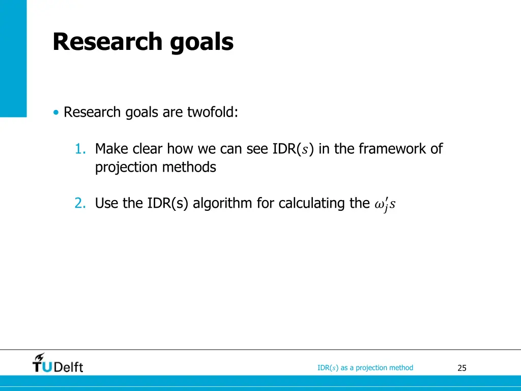 research goals