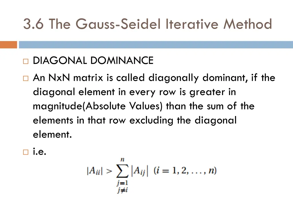 3 6 the gauss seidel iterative method 3