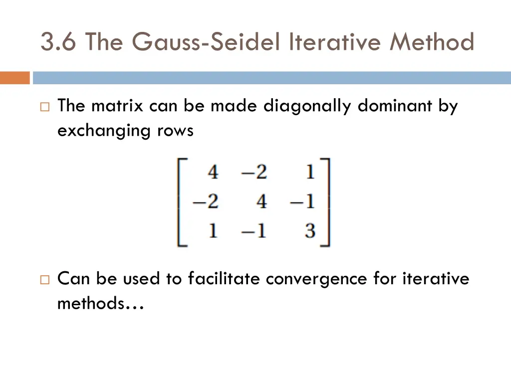 3 6 the gauss seidel iterative method 5