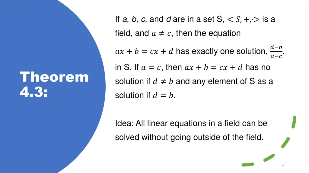 if a b c and d are in a set s is a 1