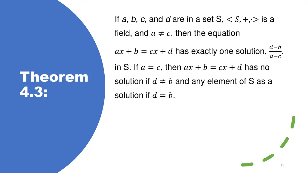 if a b c and d are in a set s is a
