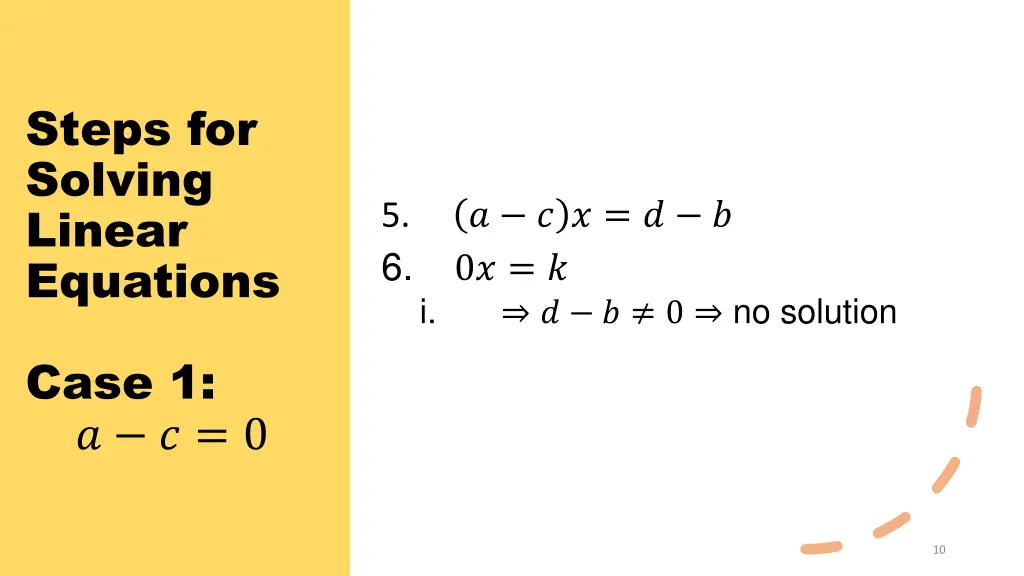 steps for solving linear equations 1