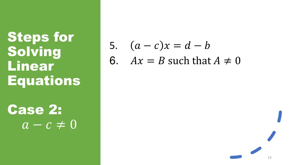steps for solving linear equations 3