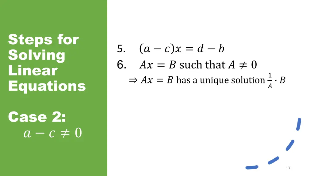 steps for solving linear equations 4