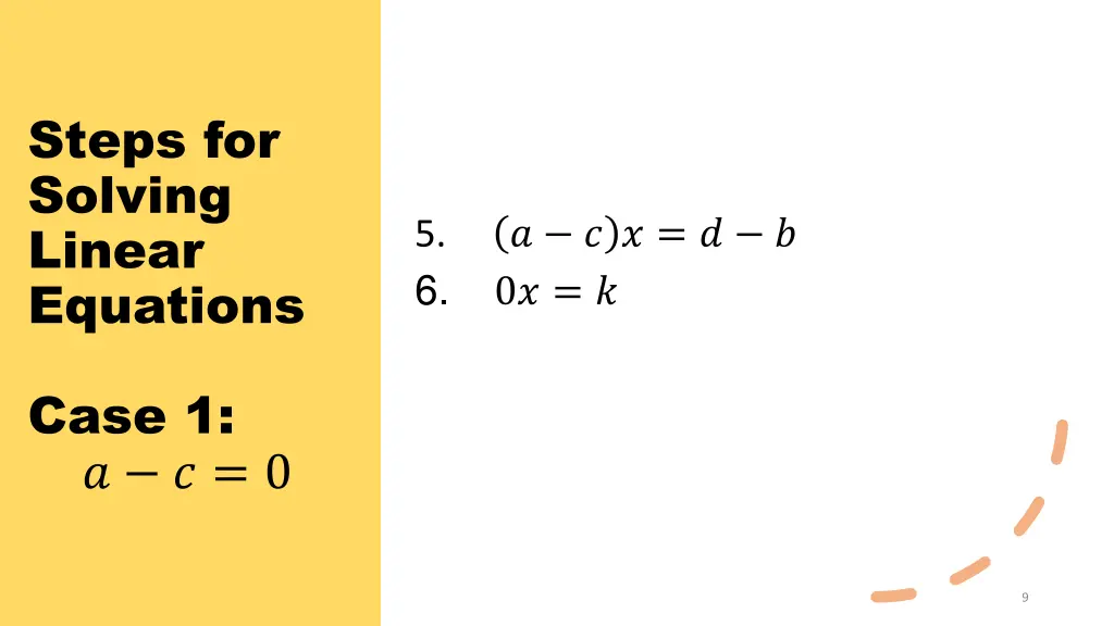 steps for solving linear equations
