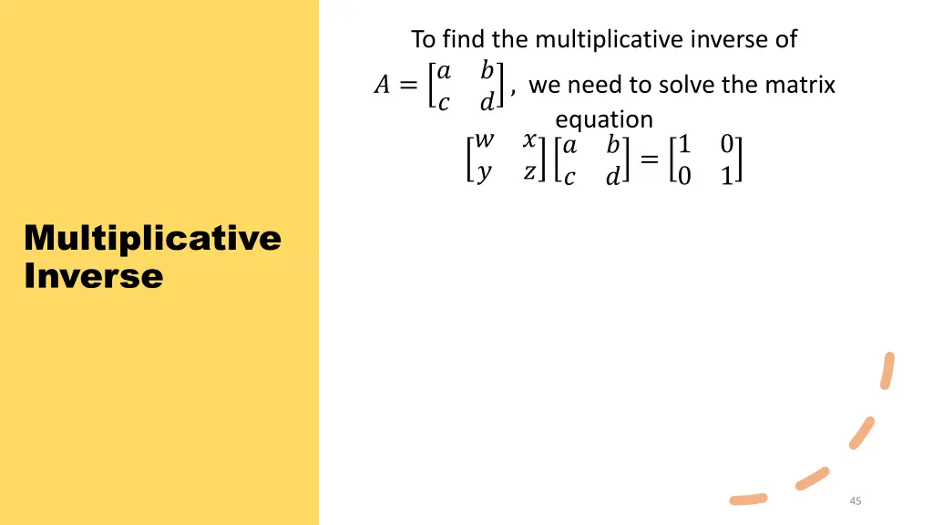 to find the multiplicative inverse of equation 1