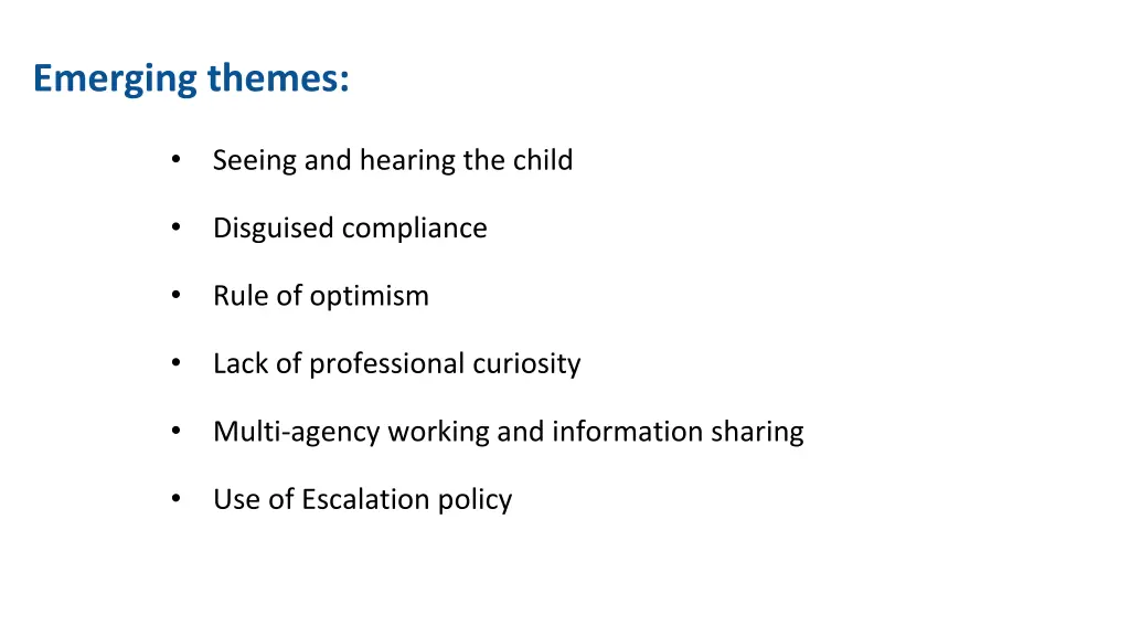 emerging themes