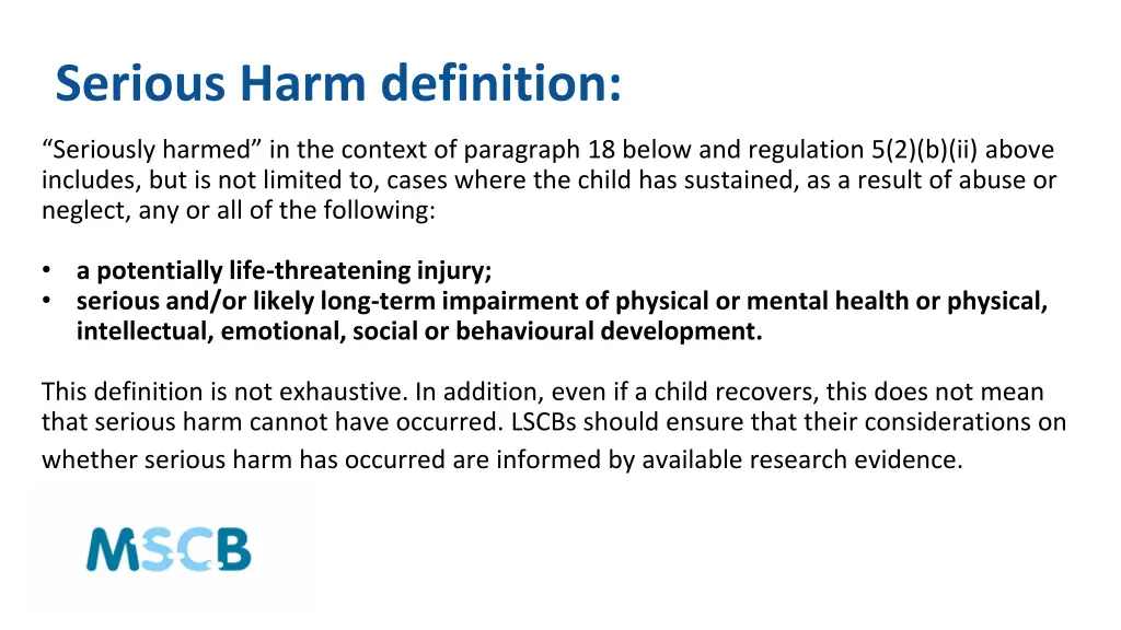 serious harm definition