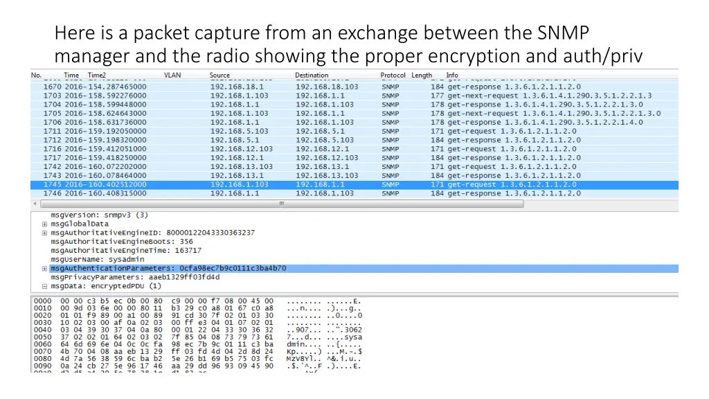 here is a packet capture from an exchange between