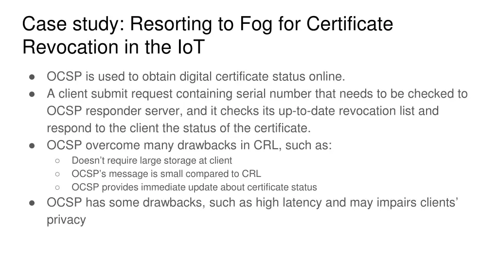 case study resorting to fog for certificate 1