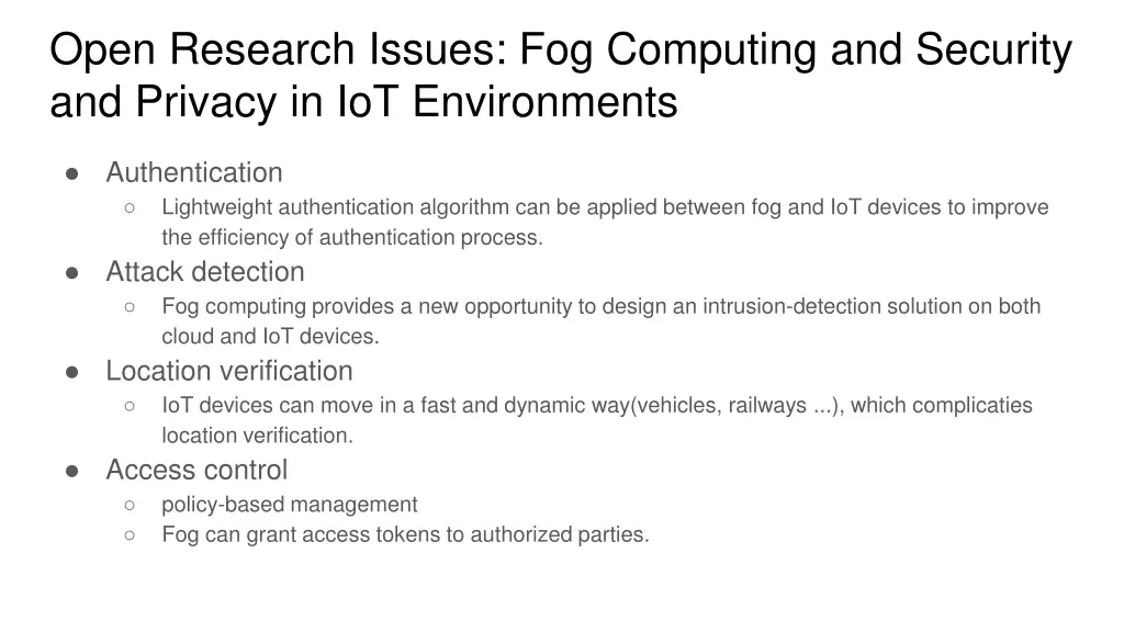 open research issues fog computing and security 1