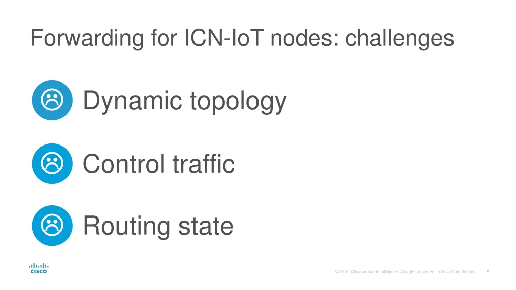 forwarding for icn iot nodes challenges