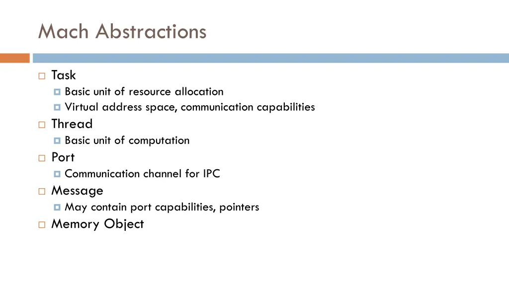 mach abstractions