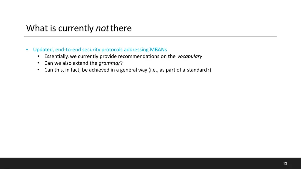 what is currently not there