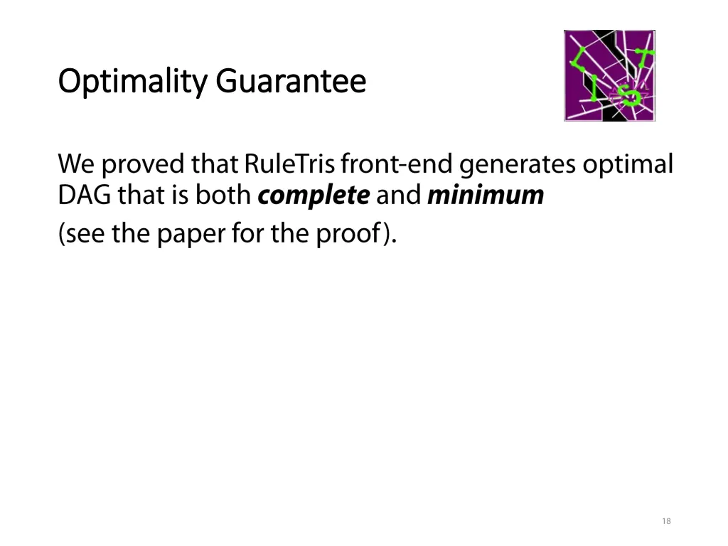 optimality guarantee optimality guarantee
