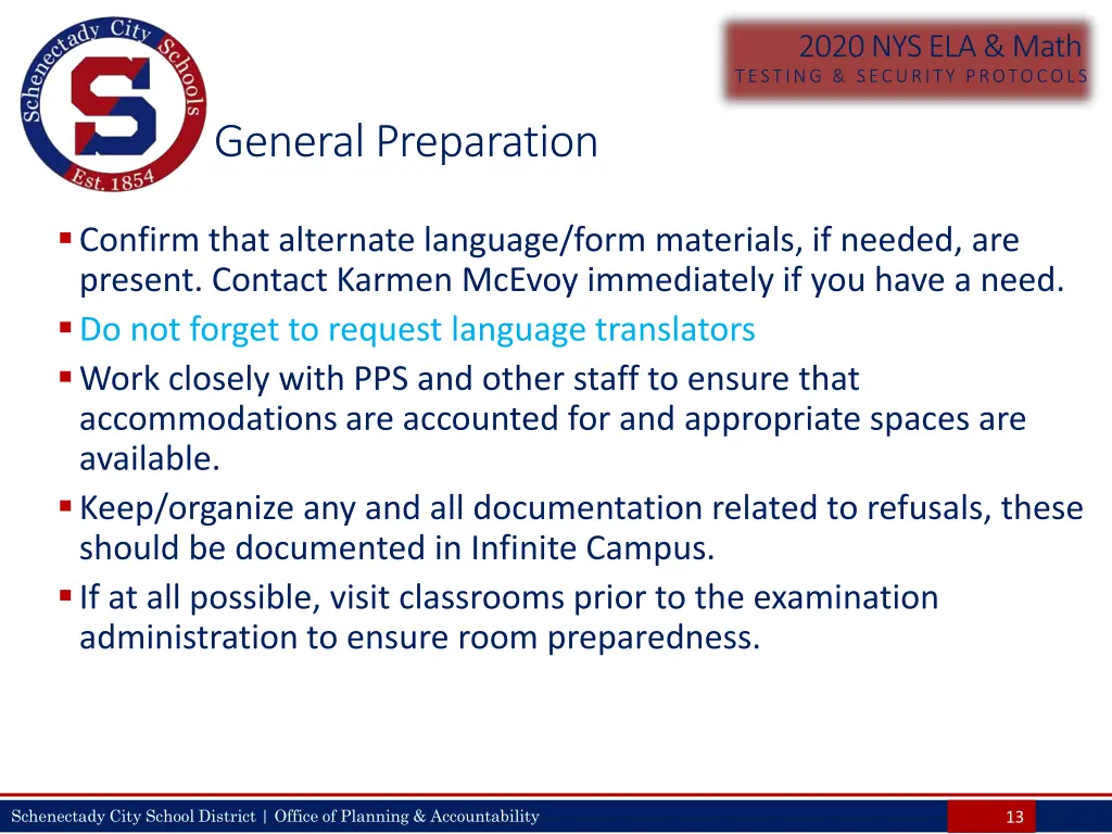2020 nys ela math testing security protocols 12