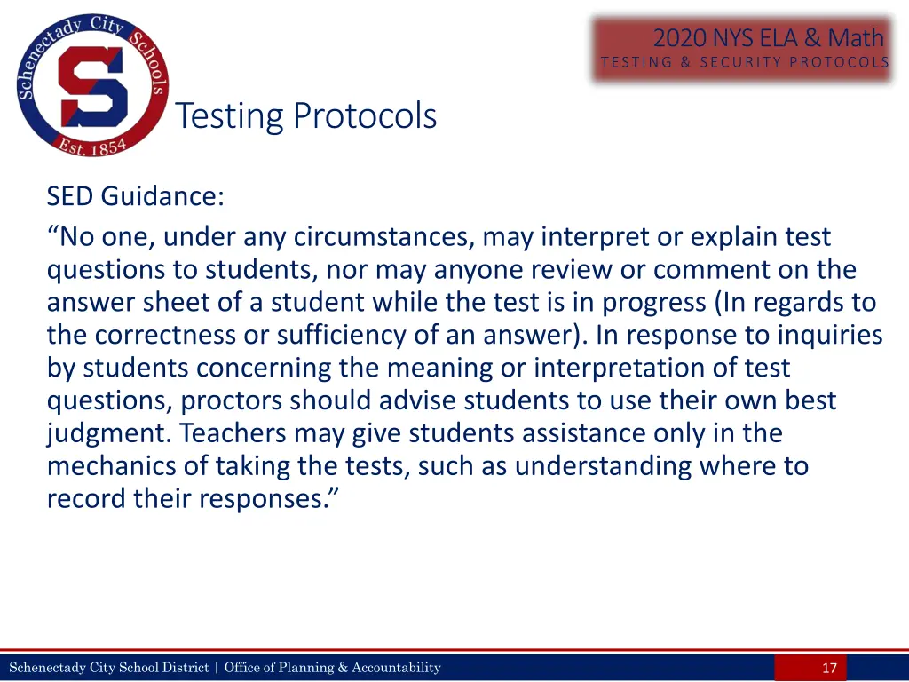 2020 nys ela math testing security protocols 16