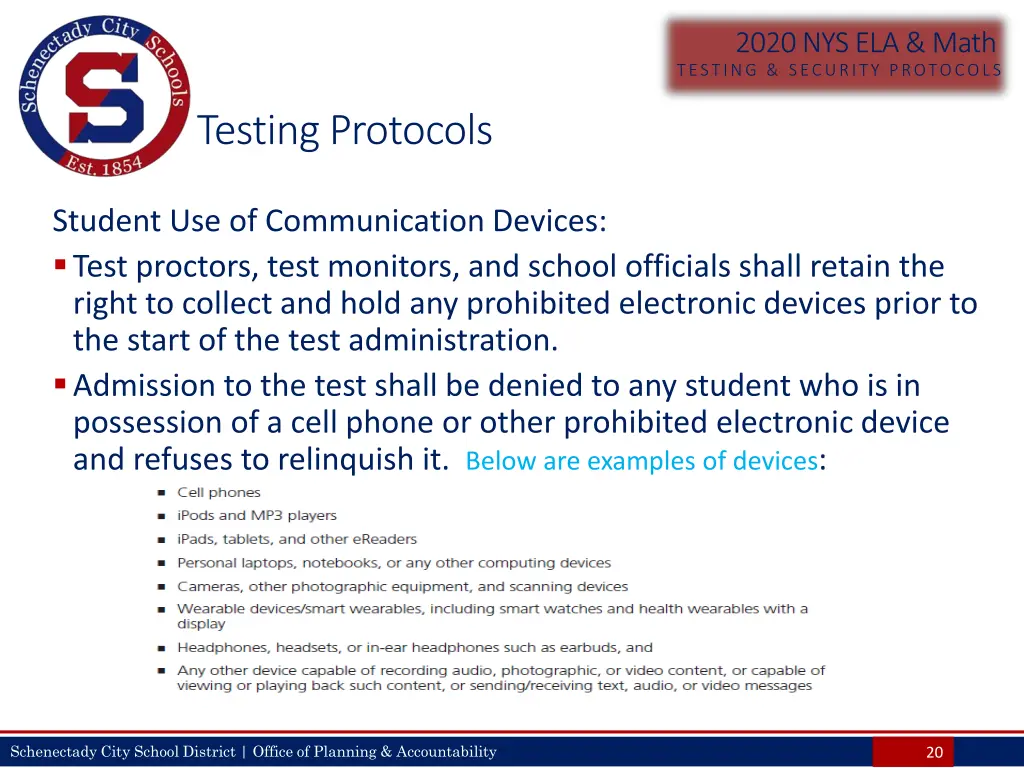 2020 nys ela math testing security protocols 19