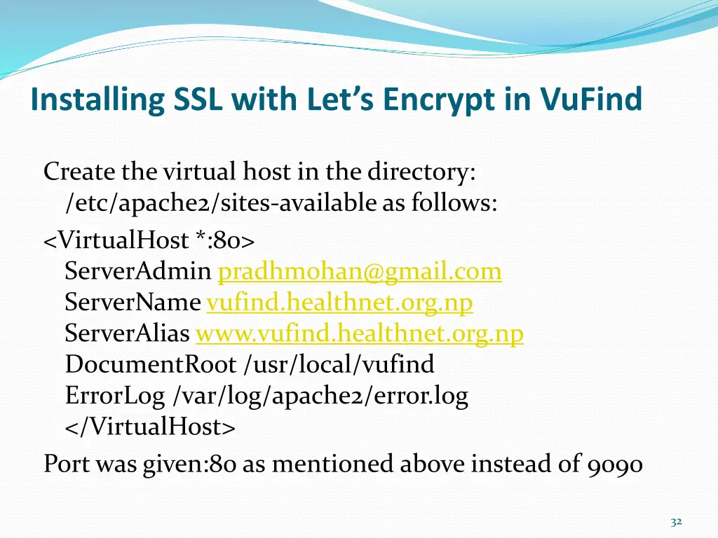 installing ssl with let s encrypt in vufind
