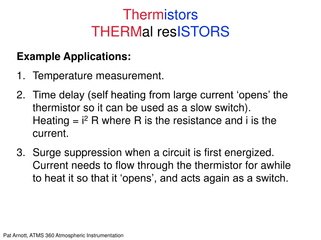 thermistors thermal resistors 7