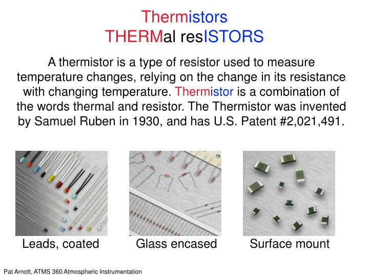 thermistors thermal resistors