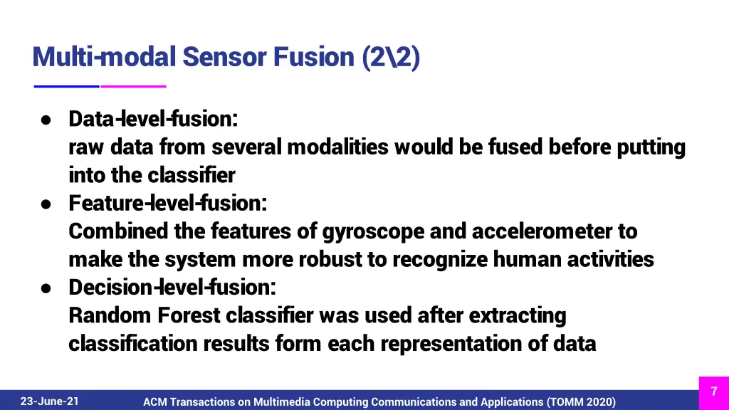 multi modal sensor fusion 2 2