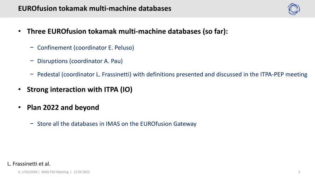 eurofusion tokamak multi machine databases
