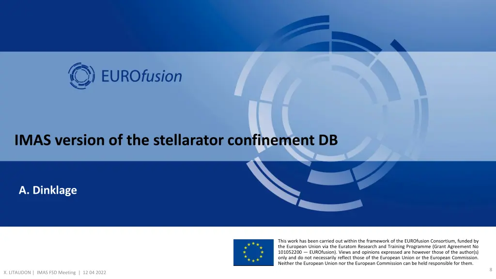 imas version of the stellarator confinement db