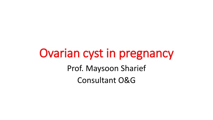 ovarian cyst in pregnancy ovarian cyst