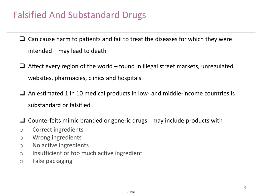 falsified and substandard drugs