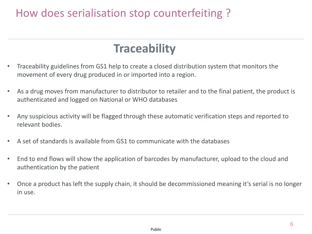 how does serialisation stop counterfeiting