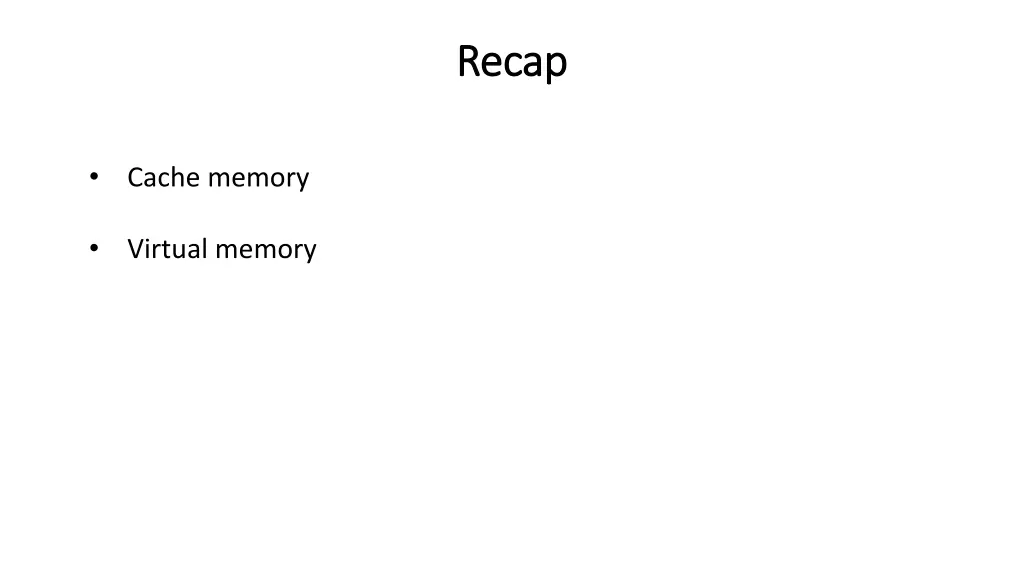 recap recap