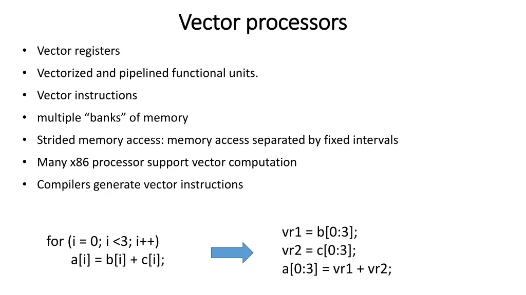 vector processors vector processors