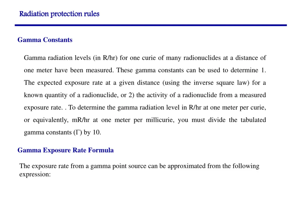 radiation protection rules 6