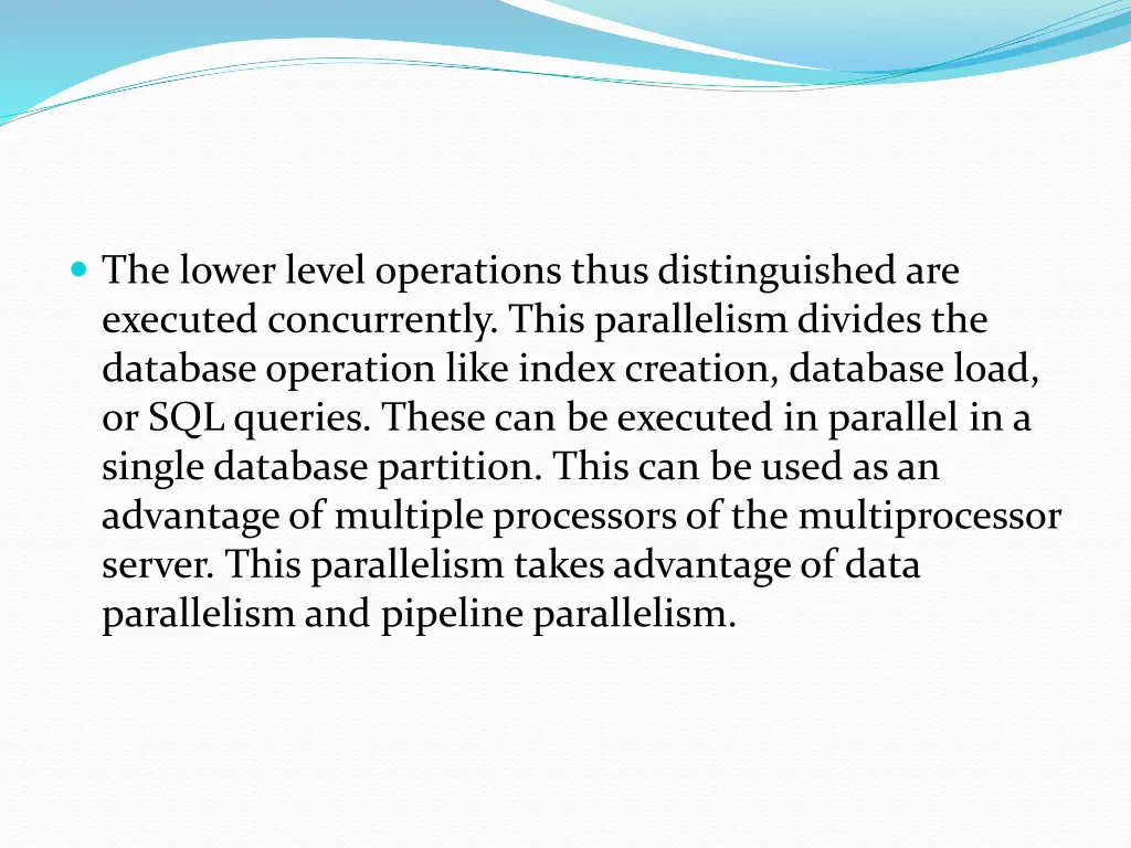 the lower level operations thus distinguished