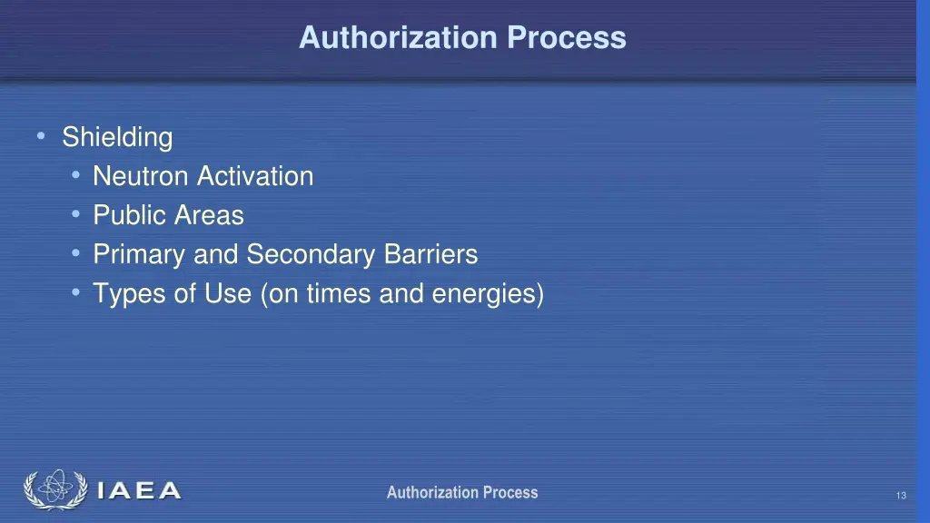 authorization process 12