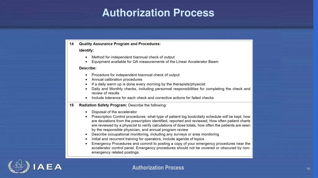 authorization process 15