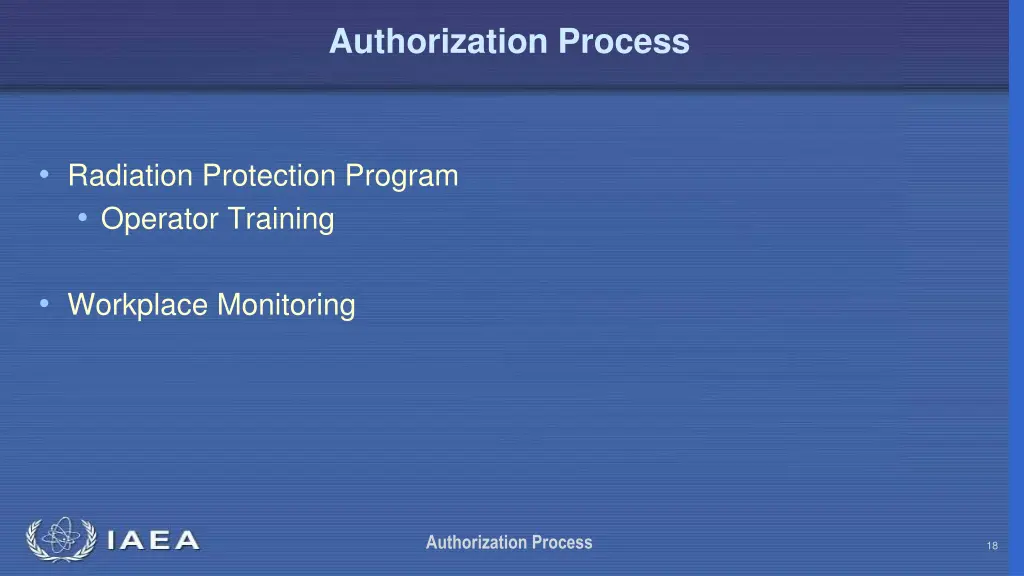 authorization process 17