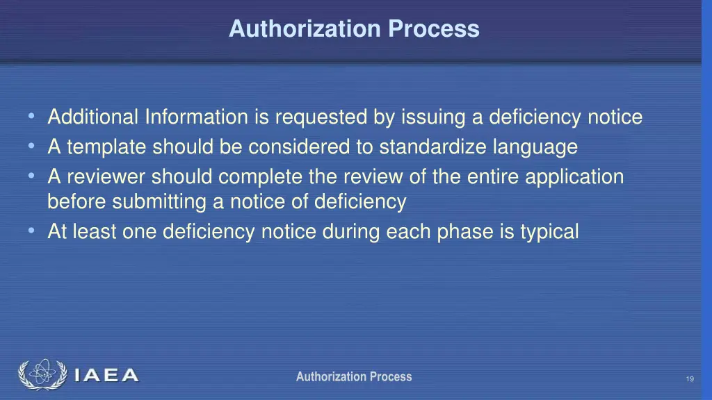 authorization process 18
