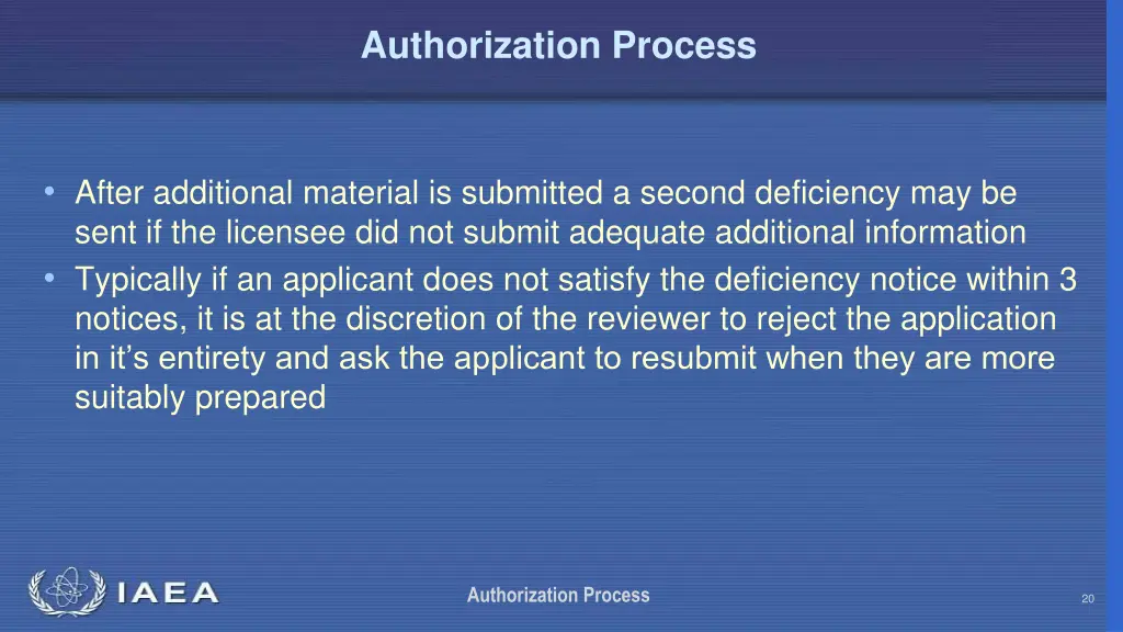 authorization process 19