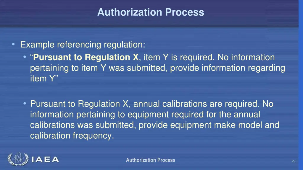 authorization process 21